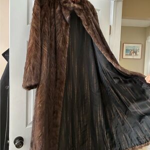 Mink herringbone coat from Poland